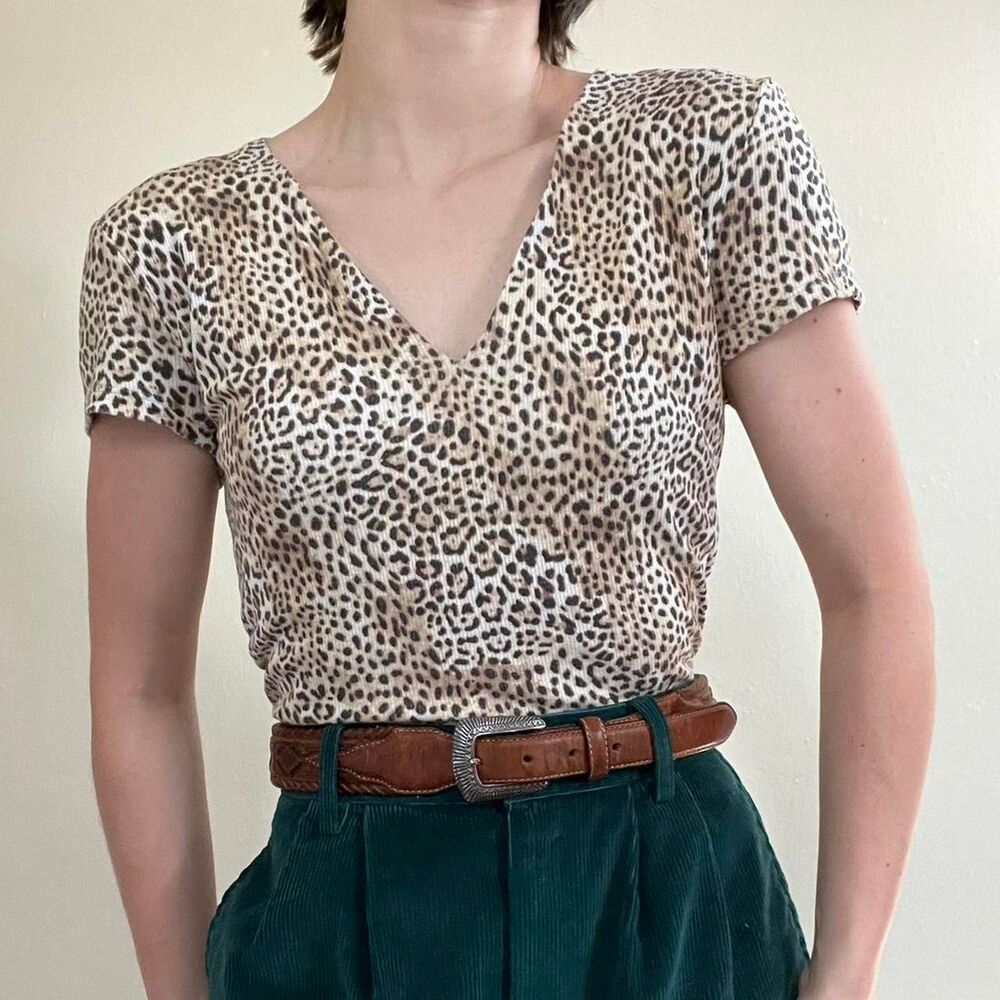 Leopard print top